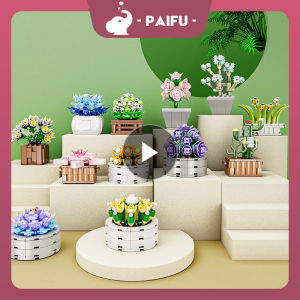 PAIFU Mini Building Block Toy 3D Model Potted Plants Flower Bouquet Brick Assembled Nano Block Small Particles Blocks Building Set Bricks Toys Decoration Gift Others