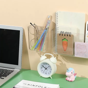 SDJZT Trong Suốt Tường Lưu Trữ Hộp Treo Tường Không Có Cú Đấm Cạnh Giường Kệ Tổ Chức Hộp