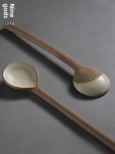 JOTO | Vintage Long Handle Ceramic Stirring Spoon