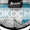 Arashi Spinner Black ARF 16,18,20 RC Kipas Angin Industri Lantai & Dinding 16,18,20 Inch 2in1 + Remote / 3 Speed Button SNI. 