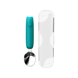 Baby Solid Food Spoon Eat Leaning Spoon Short Handle Spoon Baby Child Training Spoon Stainless Steel 3 Self-Eating 2-Year-Old