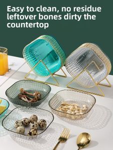 MONLEYTA | Food Grade Premium Home Use Fruit Snack Luxury Dining Table Trash Plate New Model Disposable Plastic Palace Style Nordic Design