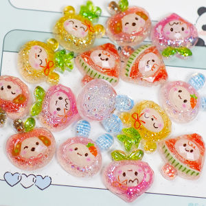 Cartoon Fruit Glitter Resin Accessories DIY Materials