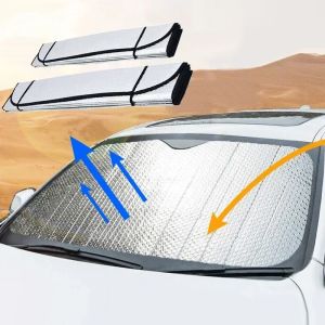 140cm Car Windshield Foldable Sun Shade Visor Cover Block Reflector Portable Breathable Anti UV Protector Screen Free