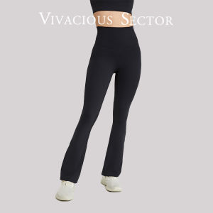 Victoria Flagship High Elasticity Sports Pants Yoga Bell Bottoms Slimming Womens Naked Feel Casual Trousers Nylon Spandex