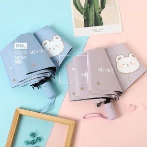 SINGLELADY [Miễn Phí Vận Chuyển]trifold Vinyl 8 xương hai mục đích ô tươi và dễ thương Ô chống nắng