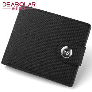Mens Short Lightweight Canvas Wallet Simple Fashion Driver License Coin Purse Portable Card Holder Student New Model