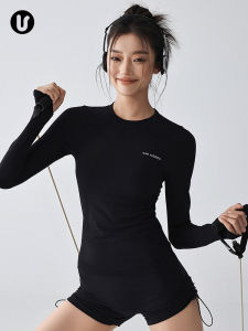 Womens Tight Fitness Clothing Long Sleeve Yoga Sportswear Quick Dry Running Training Pilates Professional Sports Top