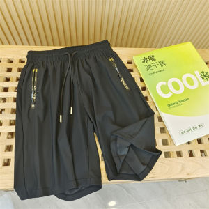 กางเกงลำลองชายผ้าฝ้ายผสมคอตตอนทรงหลวมเอวกลาง กางเกงขายาวทรงหลวมสี่เหลี่ยมด้านเท่าแบบสวมหัว ทรงหลวม ทรงหลวม ทรงหลวม