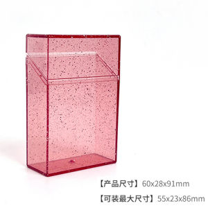 Portable Acrylic Cigarette Storage Box Star Photo Card Box Colorful Smoke Holder Durable Pressure-resistant Open Top Design