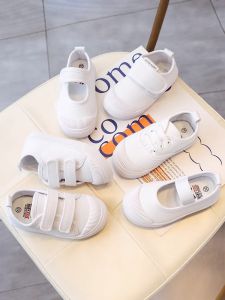 JIFANPAUL | Breathable Soft Sole White Canvas Shoes for Children