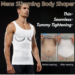 Mens Slimming Body Shaper Tummy Control Sculpting Body Vest Seamless Waist Corset Underwear