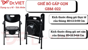 Ghế bô gấp gọn GBM-022 ghế tựa hàng ngày gấp gọn bằng 1 chạm mặt ghế ngồi êm dễ sử dụng tiện lợi.