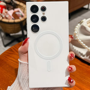 Matte Magnetic Case for Samsung S25 S24 S23 S22 Ultra S21 S20 Plus Note 20 A56 A55 A54 A36 A26 A16 A06 A05S Magsafe Phone Cover
