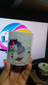 3D SNOWMAN CHRISTMAS Printed Sublimation Mugs