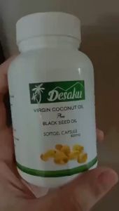 Kapsul Minyak Kelapa Dara Plus Habbatus Sauda VCO Minyak Kelapa Dara & Habbatussauda Biorich 100 Softgel VCOS