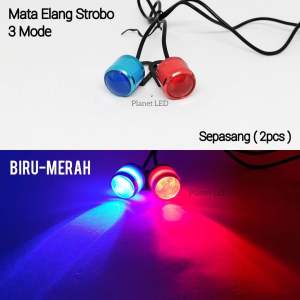 Sepasang Lampu Led Mata Elang Strobo Eagle eye Breket Spion Dc 12v
