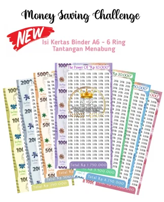 [Paket Bundle] Money Saving Challenge Emisi Baru | Sinkingfund Binder A6