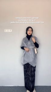 Acukabee - Sakura Outer Organza Kimono Outfit Kondangan Wisuda Bridesmaids Lamaran Baju Pesta Dewasa Remaja