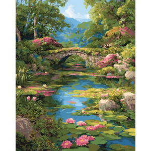 500/1000/1200/2000PCS Jigsaw Puzzle Beautiful Lotus Pond And Flowers Scene For Adults Perfect For Quiet Evening Activity
