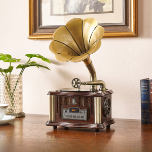 German Burmester Wireless Bluetooth Audio Gramophone Record Retro Phonograph Living Room Decoration Solid Wood Audio