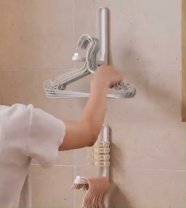 Hanger Storage Rack Clothes Rack Hook Wall Hanging Balcony Storage Rack Free Punching Foldable