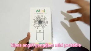 Portable Mini Fan Silicone Kipas Angin Genggam Charge USB Cas plus Dudukan HP Bahan Silikon