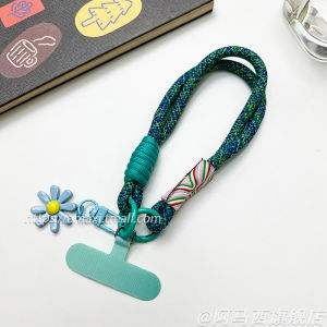 New Arrival Ins Guofeng Xiangyun Woven Wrist Strap Fashion Hanging Buckle Pendant Travel Outdoor Photography Shopping Solid Anti-Lost Anti-Theft Anti-Grab Satchel Phone Case Lanyard Men and Women Short Trendy