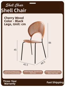 XIANGNANSONG | Vintage Style Solid Wood Home Balcony Dining Chair