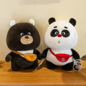 25cm Panda Bear Dun Dun Plush Doll Doll Plush Toy Cartoon Animal Bear Plush Doll Soft Stuffed Pillow Panda Birthday Gift