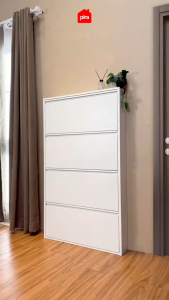 Prodesign Rak sepatu besi lemari sepatu GION AVA msr 80T3 rak sepatu susun tertutup shoes rack pirasi rak sepatu sandal rak besi sepatu white Black rak sepatu susun 3 rak sepatu plat besi