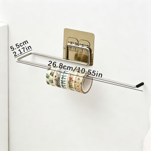 1pc/2pcs Stainless Steel Non Perforated Wall Mounted and Paper Tape Hanging Rack Manual Ledger/DIY Tape Sorting Rack