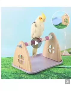 Parrot Cockatiel Bird Sanding PerchTrainingPlaying Stand with tray