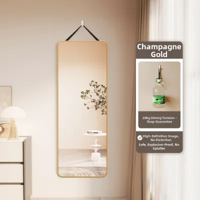 Self-Adhesive Wall Hanging Glass Full-Length Mirror