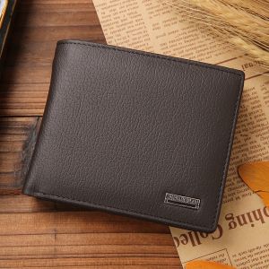 Coin Purse Mens Leather Short Student New Genuine Goods New Arrival Fashion Zipper Real Cowhide Men Business Wallet