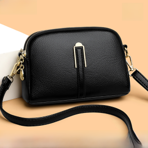 Leather Crossbody Bag Womens Soft Cowhide Casual Mobile Phone Small Bag Versatile Single Shoulder Bag Fashionable Daily Use