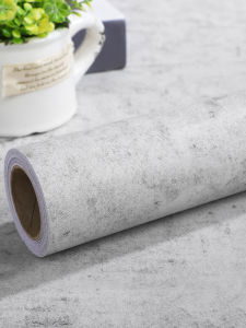 KEERMAN | Retro Cement Grey Solid Wallpaper