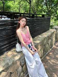 Pure Color Knitted Vest Top Womens Loose Fit Sling Strapless Tank Top for Summer Season Outside Wear