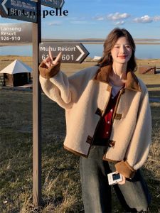 La Chapelle | Short Reversible Brown Fur Coat Winter