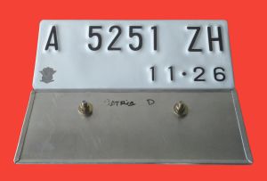 Plat Nomor Motor Font Std Rapi Sepasang