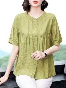 QIAOXIZI | Summer Large Size Lightweight Loose Short Sleeve Shirt