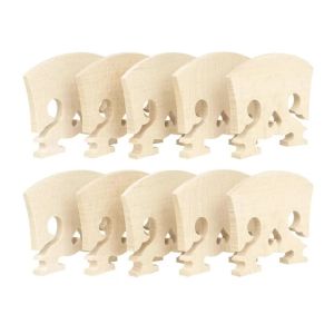 IRIN | IRIN 10pcs 4/4 Violin Bridges Fiddle Maple Wood Bridge Hand Polished Caddies Violin Parts Stringed Instrument Accessories
