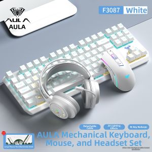 AULA-MOJING | 87-Key Gaming Keyboard and Mouse Set For Esports Wired