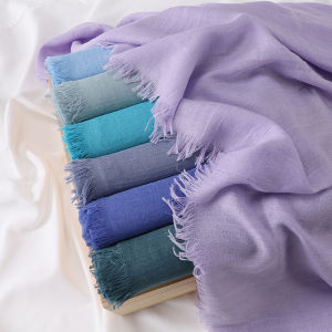 Tassel Hijab Solid Long Scarf Malaysia Headband Muslim Ladies Plain Shawl and Wrap Female Foulard Tudung Bawal