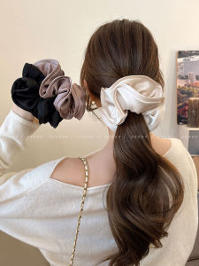 Korean Style Satin Hair Ties Womens Solid Color Hair Bands New 2025 Hair Accessories for Bun Original Design Versatile