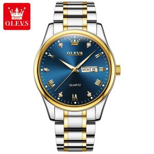 OLEVS | OLEVS 5563 Đồng Hồ Thạch Anh Sang Trọng Dành Cho Nam Giới Thể Thao Chống Nước Dây Thép Không Gỉ Phát Sáng Chức Năng Ngày Thời Trang Đồng Hồ Đeo Tay Thông Thường