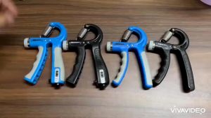 Kìm bóp tay tăng cơ tập gym tại nhà chữ R có đếm số lò xo điều chỉnh lực 60kg dụng cụ kềm bóp gập tập lực cổ tay chữ A