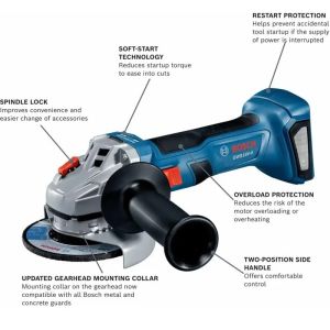 Bosch | Bosch GWS 18V-8 18V Brushless Angle Grinder Professional Cordless Grinder Lightweight Heavy Duty Cutting Grinding Power Tools