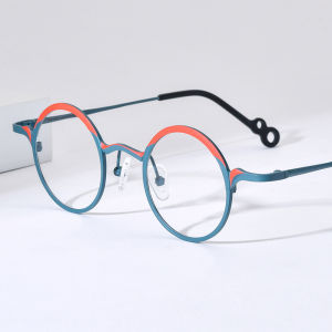 FONEX กรอบแว่นตาไททาเนียมผู้ชาย2025แฟชั่นใหม่ดีไซน์วินเทจแว่นตากันแดดทรงกลมผู้หญิงย้อนยุคเล็กแว่นตาญี่ปุ่น85869