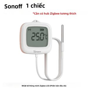 Sonoff | Nhiệt Kế Thông Minh LCD SONOFF SNZB-02LD Zigbee3.0 Chống Nước IP65 Với Đầu Dò Cho Tủ Lạnh Hồ Bơi Bể Cá Hầm Rượu Qua ZBBridge